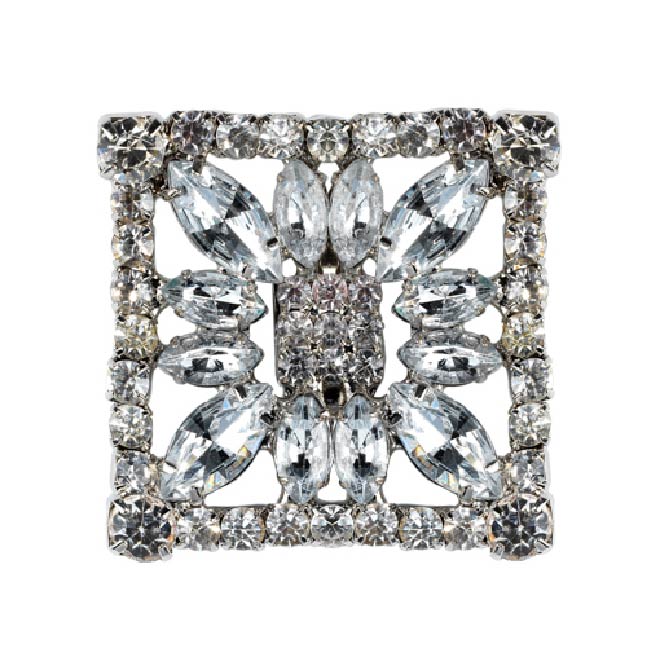 Square Rhinestone and Crystal Toe Clip
