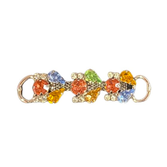 Multi color Pastel Rhinestone Snap Clip