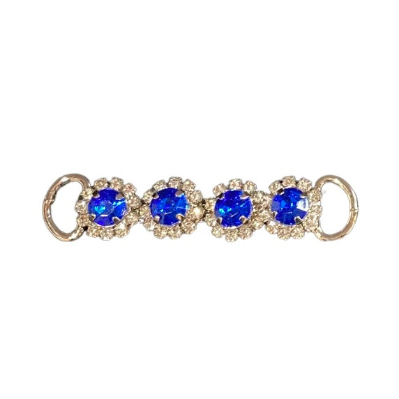 Sapphire Rhinestone and Crystal on Snap Clip