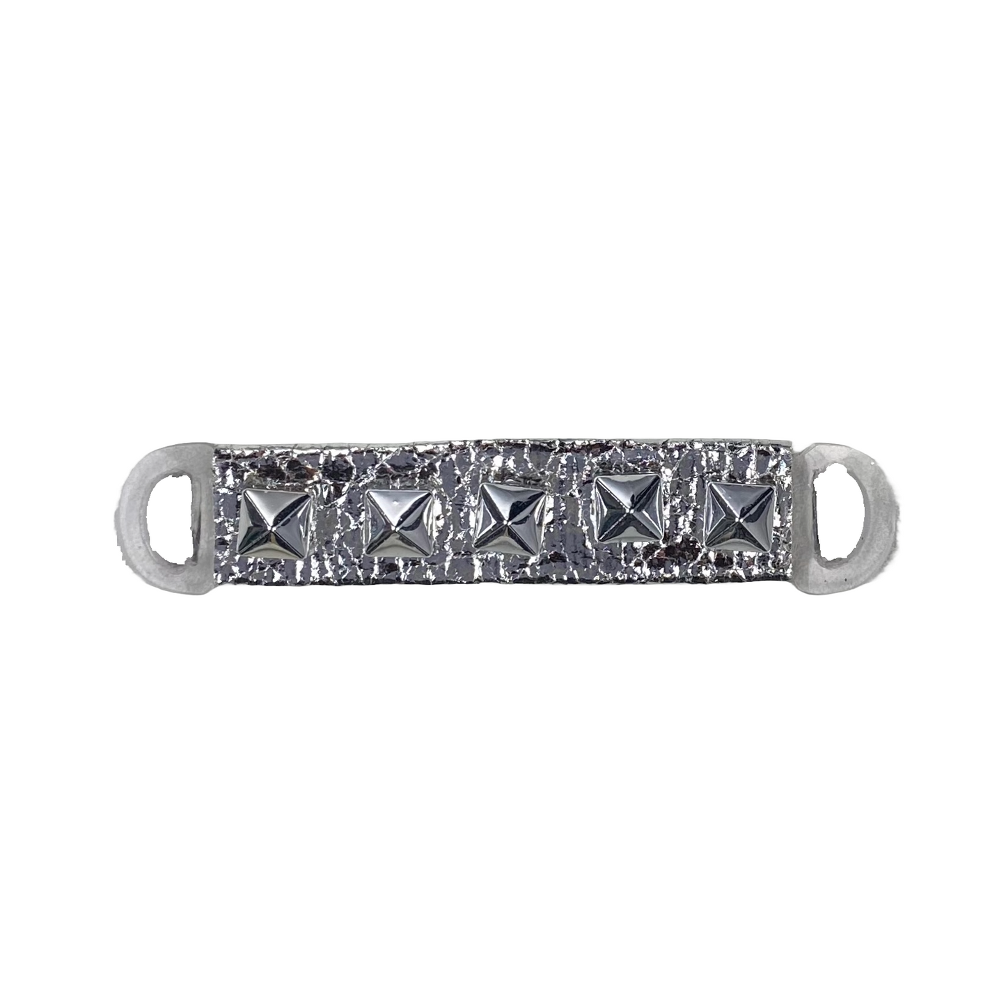 Silver Spikes on Silver Snap Clip