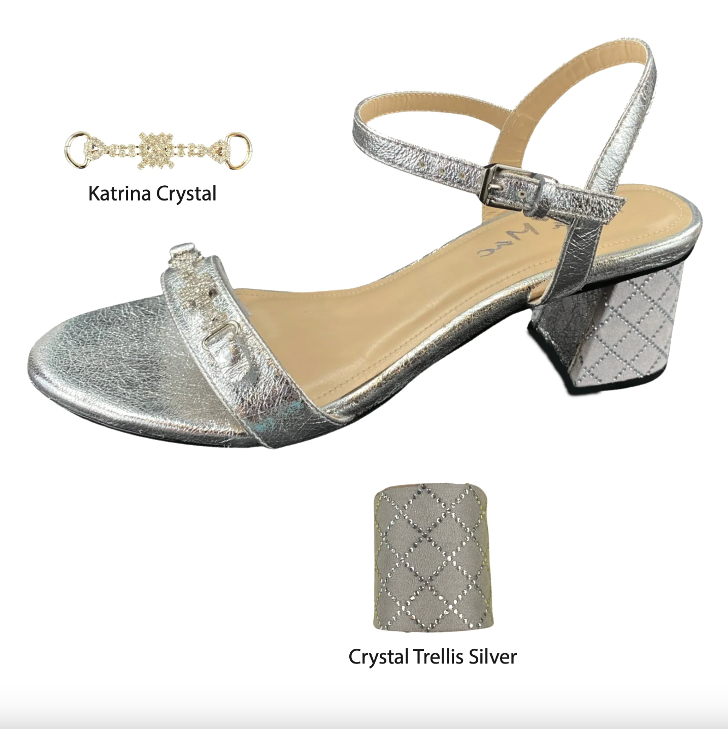 Silver Katrina Clip & Trellis Heel Bundle