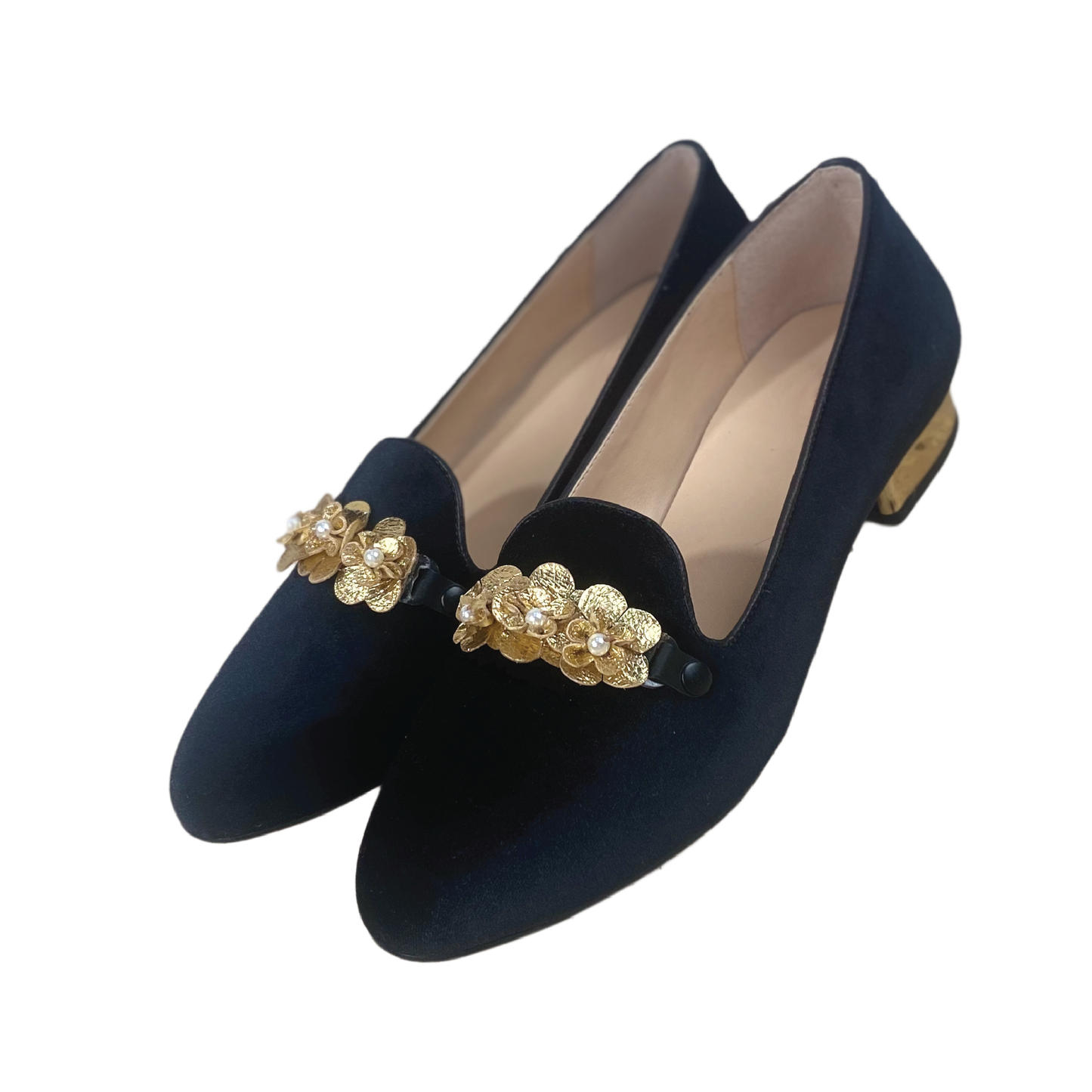 Gold Fleur Clip & Heel
