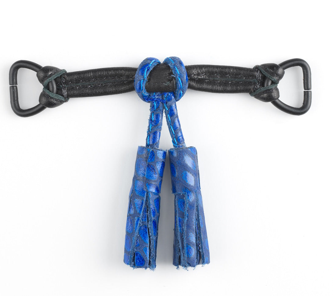 Blue Tassel Snap Clip