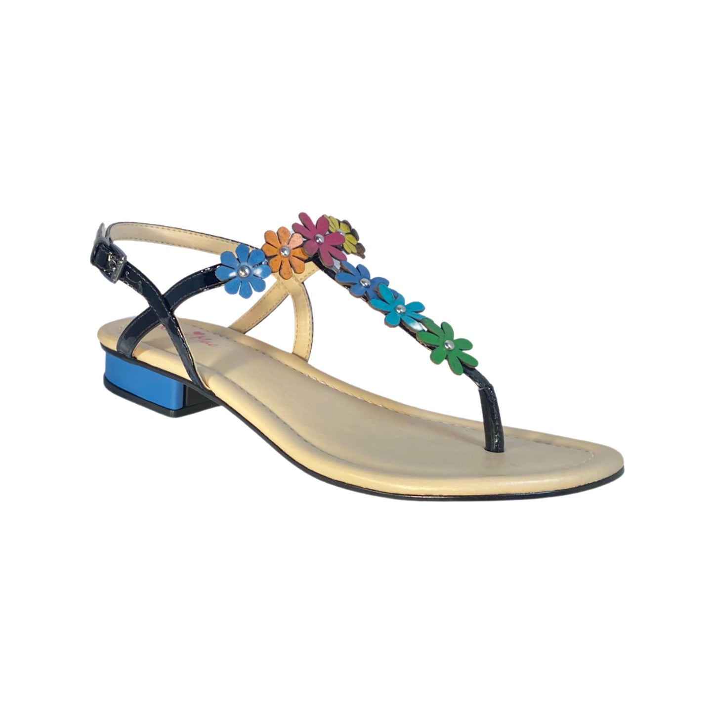Maui Flower Rainbow w Blue Heel