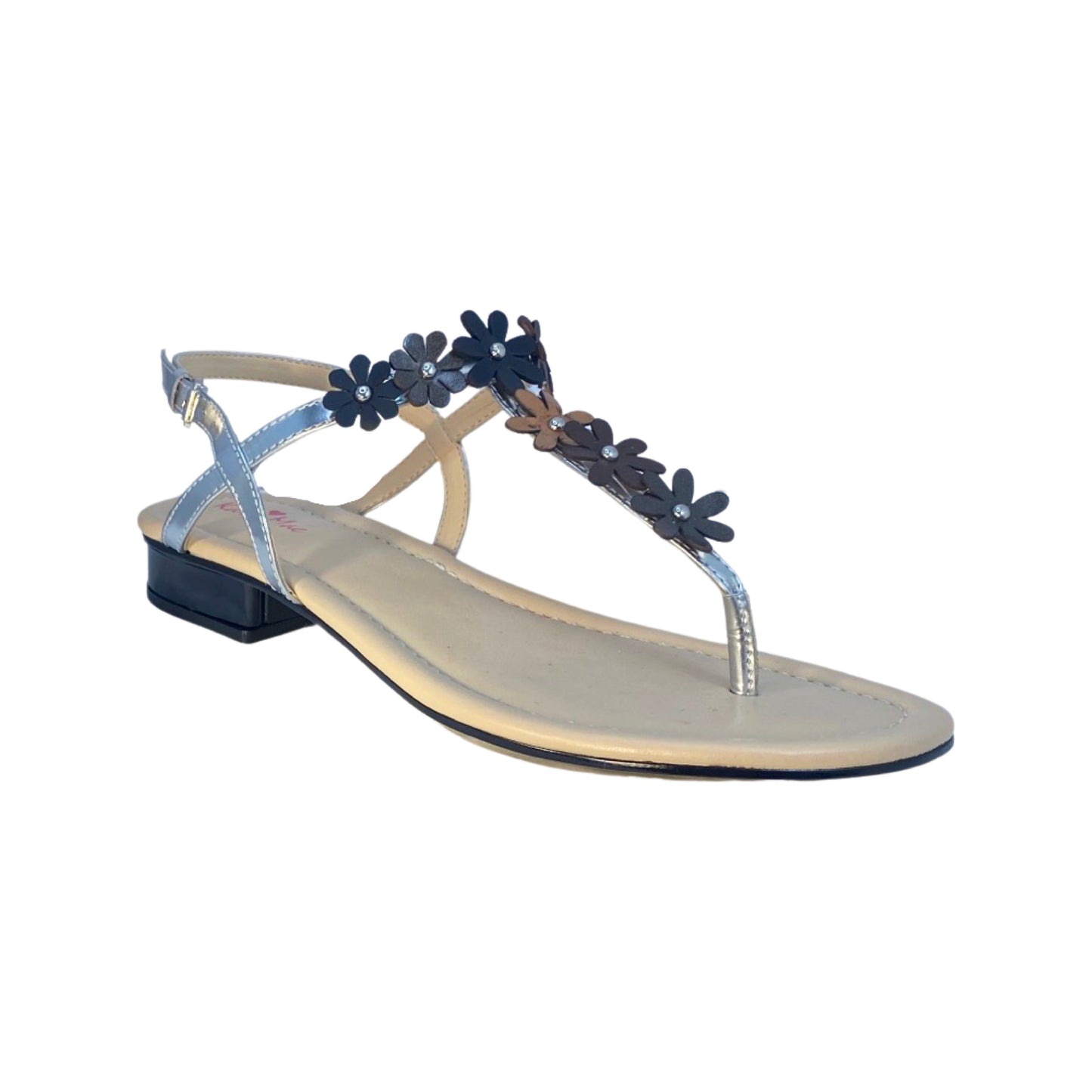 Neutral Maui Flower w Black Heel