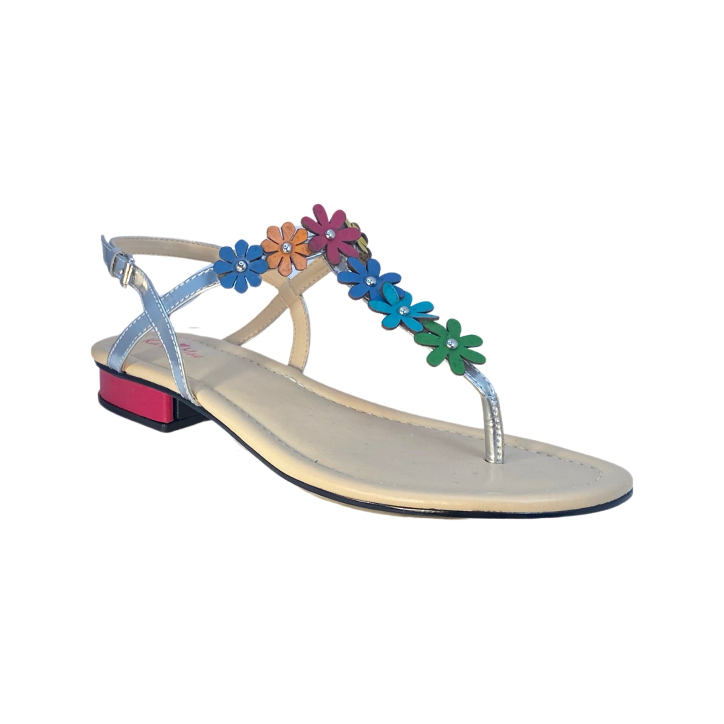 Rainbow Maui Flower w Pink Heel