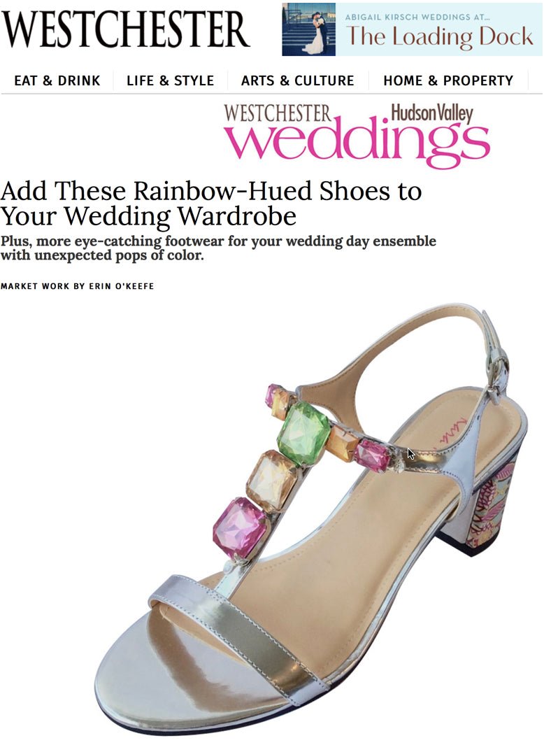 Westchester Wedding Magazine Feature - Kara Mac Shoes