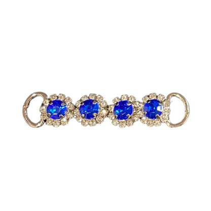 Sapphire Rhinestone and Crystal  on Snap Clip