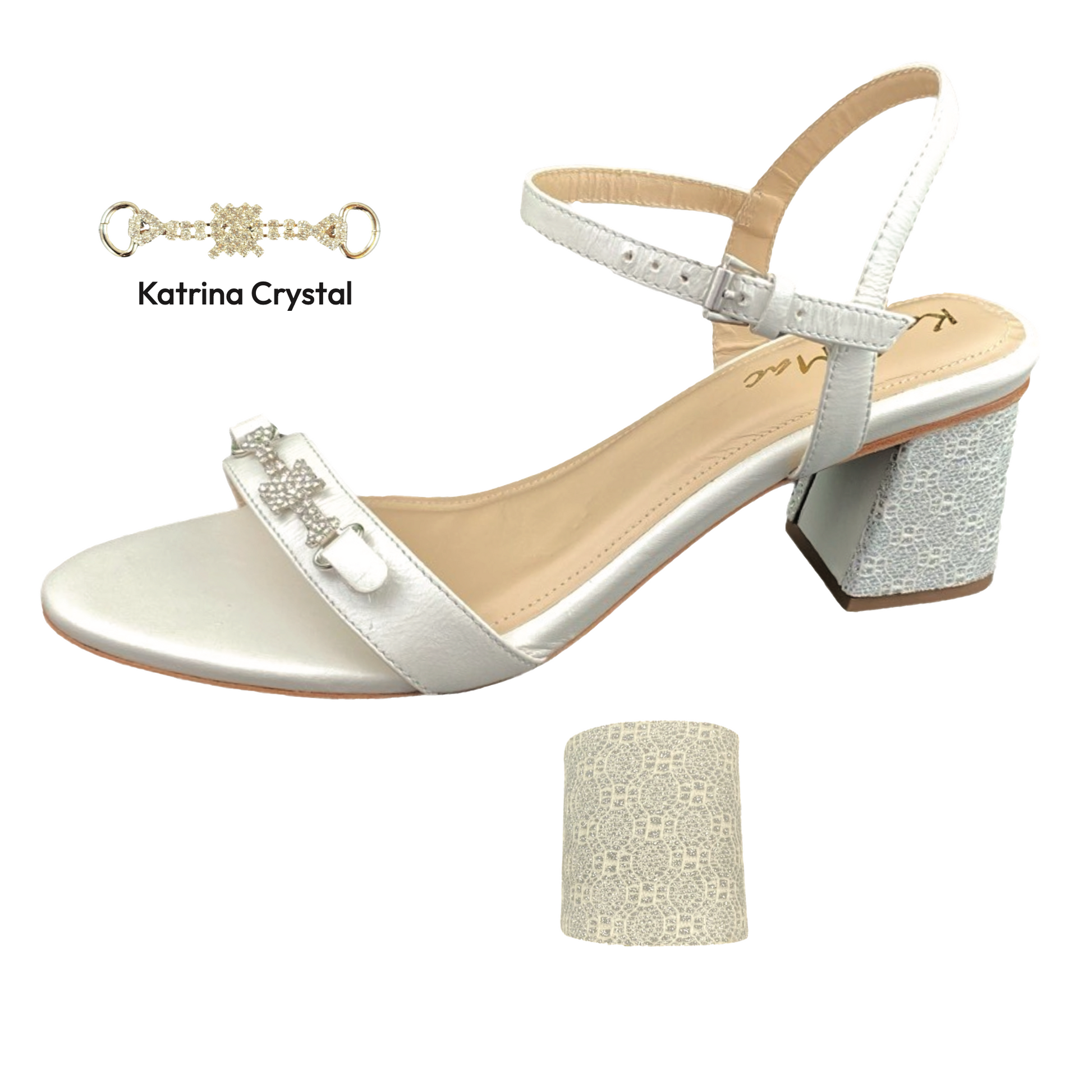 Pearl Katrina Clip & Crystal Trellis Heel Bundle