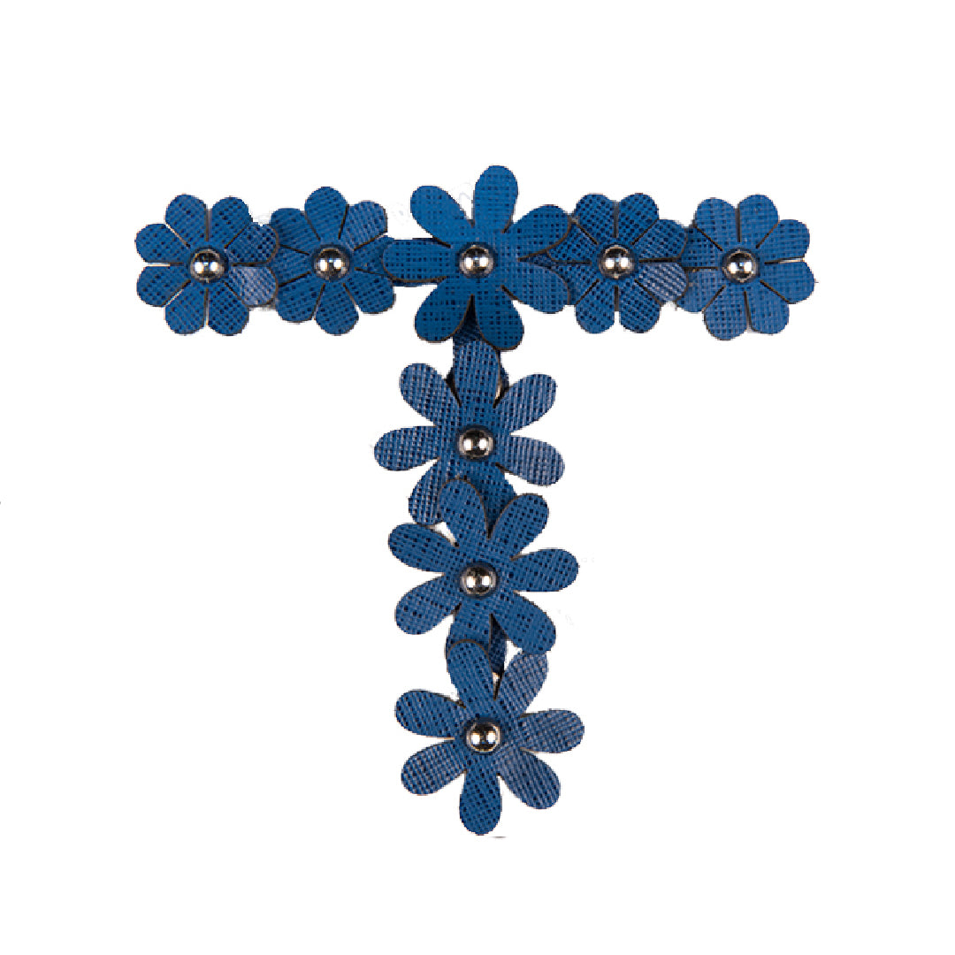Sandal Strap in Denim Flowers 