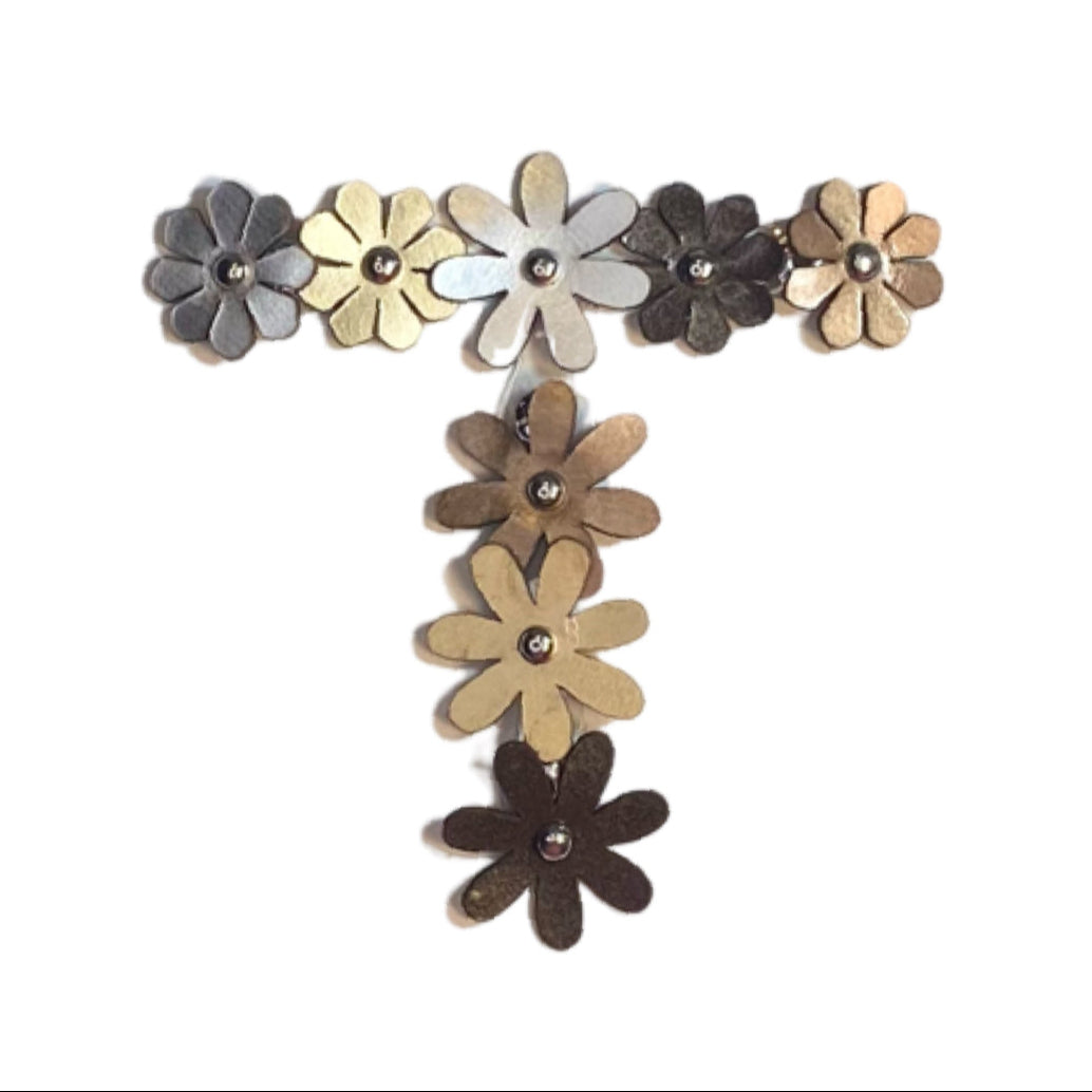 Sandal Strap in Metallic Flowers 