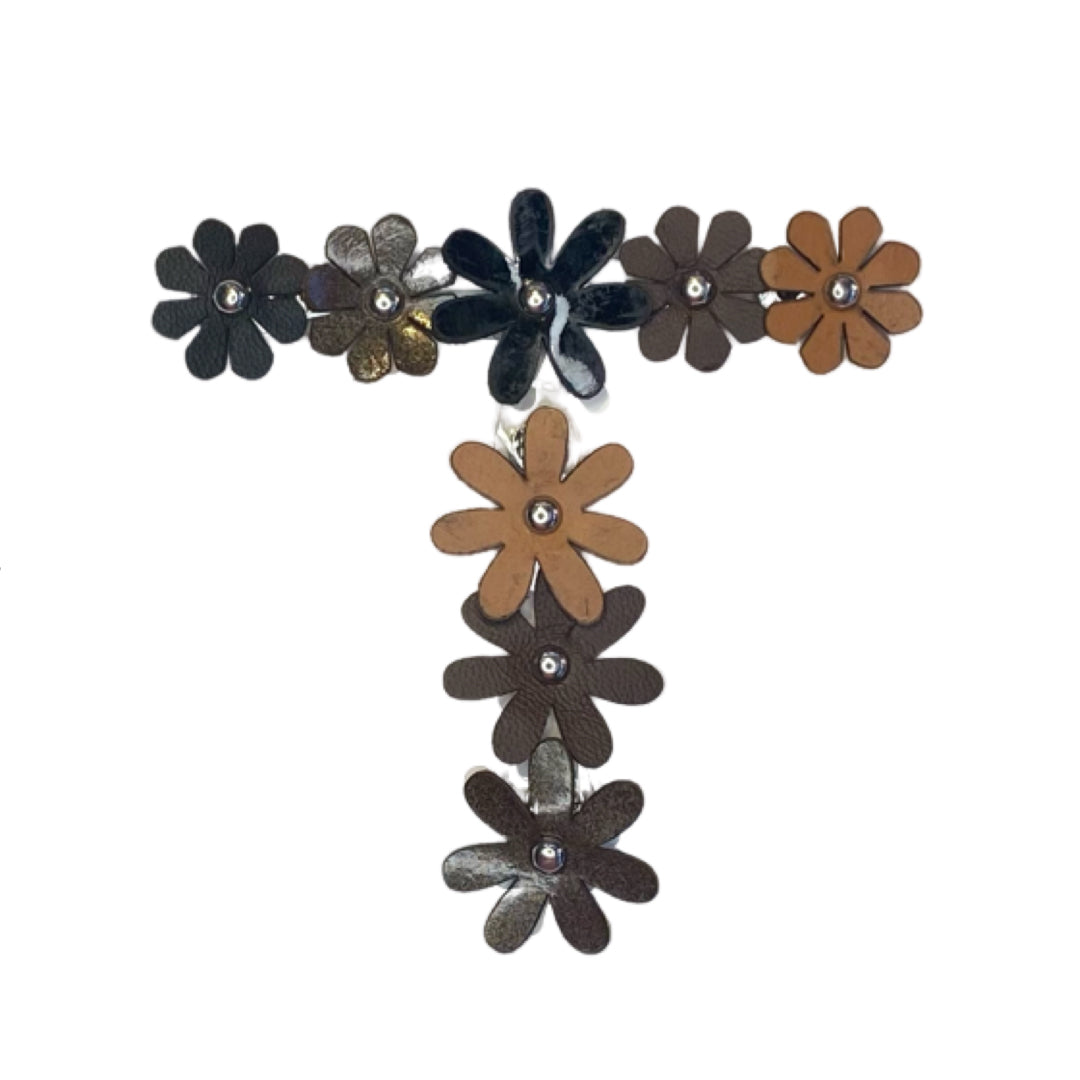 Sandal Strap in Dark Neutral Flowers 
