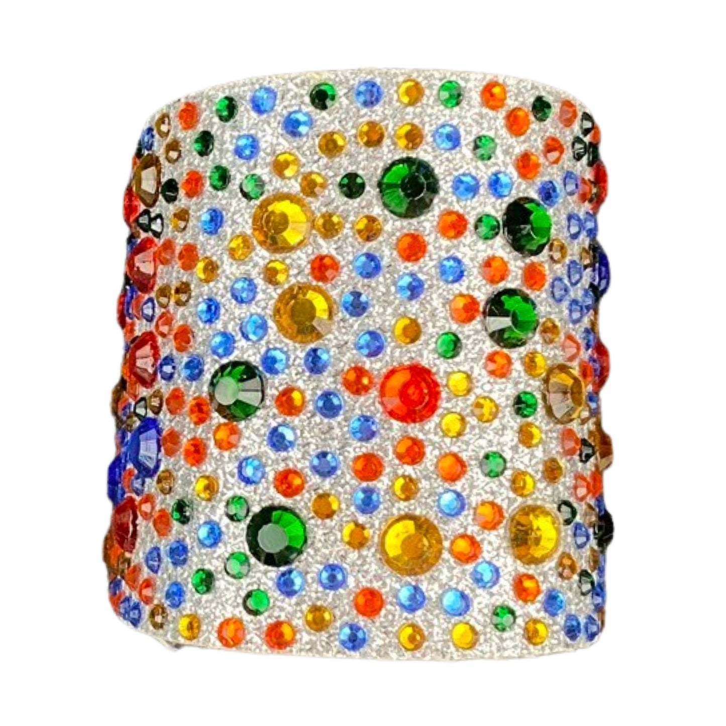 Multicolor Rhinestones on Silver