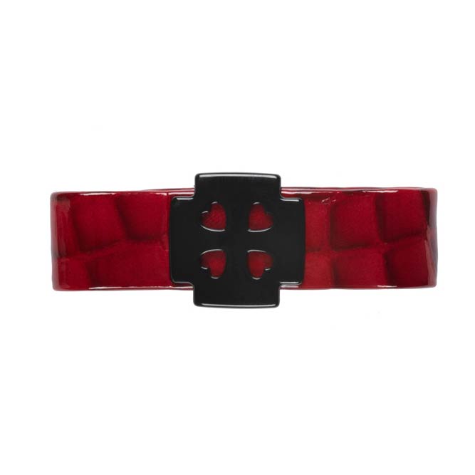 Wine Croc Bow Toe Clip