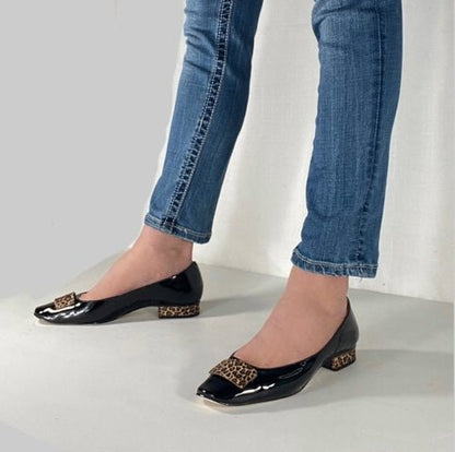 Ballet Flat in Black Patent Leather - Kara Mac Shoes