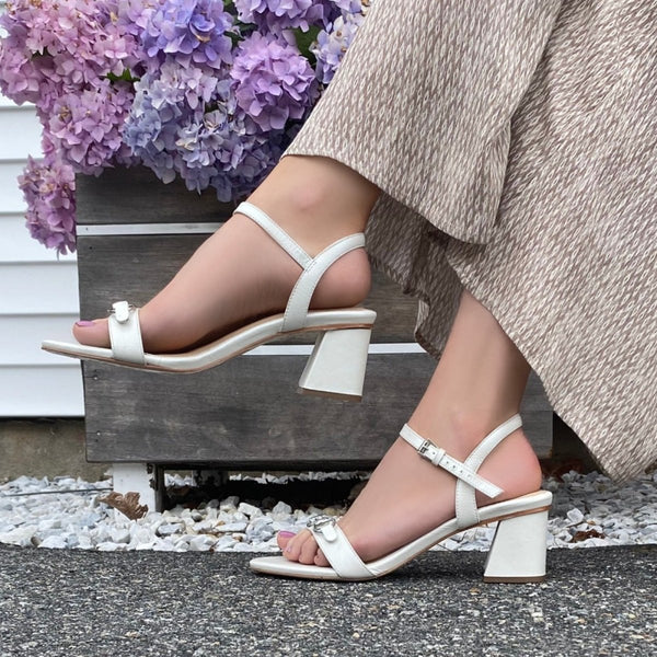 GiGi Sandal in Pearl - BASE ONLY - Kara Mac Shoes