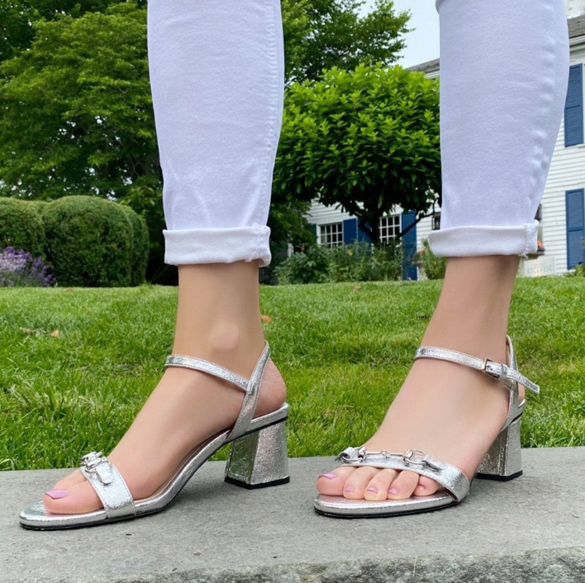 Kara Mac Shoes I GiGi Sandal Pearl Silver Gold Black I Convertible