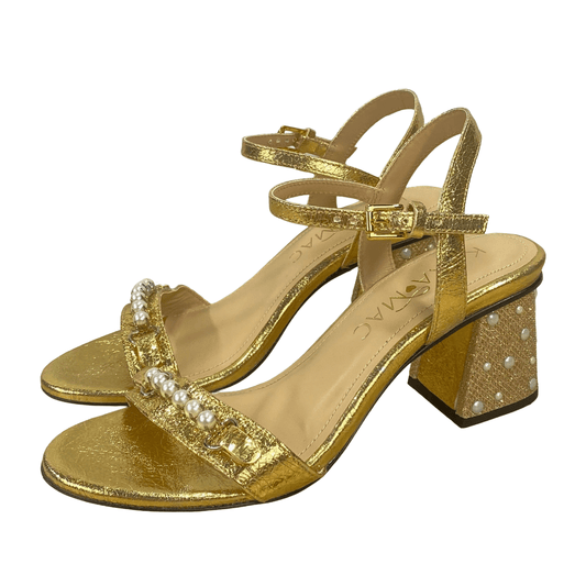 GiGi Sandal in Gold including Clip & Heel Bundle - Kara Mac Shoes