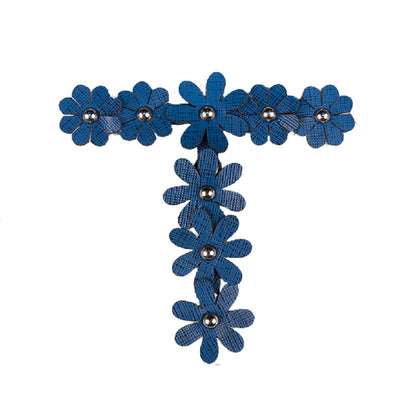 Sandal Strap in Denim Flowers 