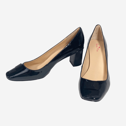 Perfect Pump in Black Patent Leather - Kara Mac Shoes