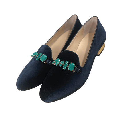 Smokin Hot Slipper in Black Velvet - Kara Mac Shoes