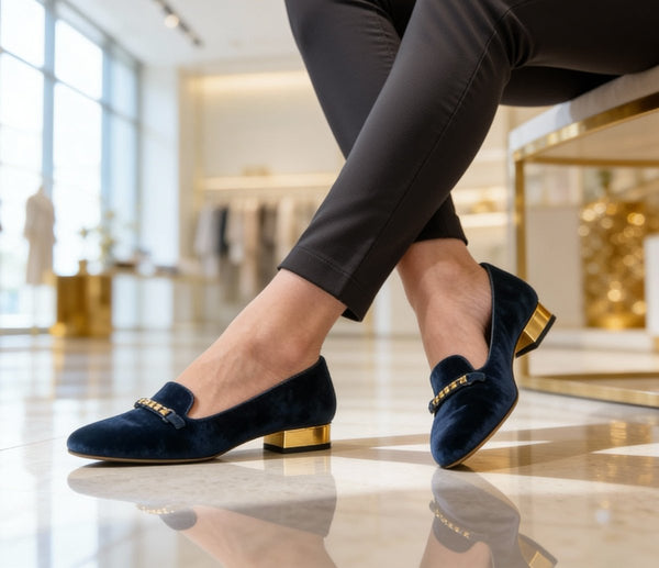 Smokin Hot Slipper in Black Velvet - Kara Mac Shoes