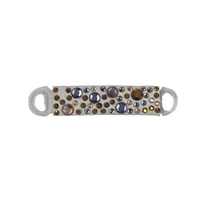 Multicolor Rhinestone on Ivory Snap Clip