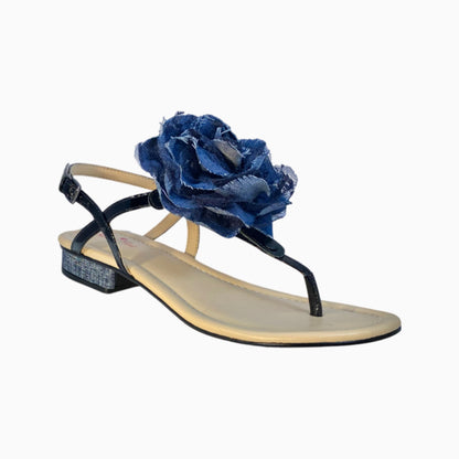 Denim Flower and Heel