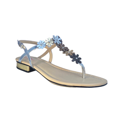Metallic Maui Flower w Gold Heel