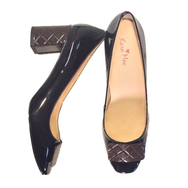 Perfect Pump in Black Patent Leather - Kara Mac Shoes
