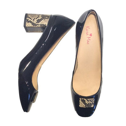 Perfect Pump in Black Patent Leather - Kara Mac Shoes