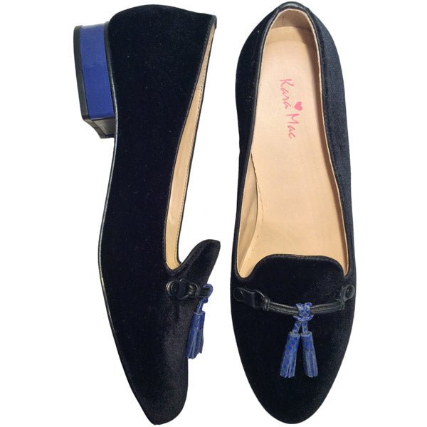Smokin Hot Slipper in Black Velvet - Kara Mac Shoes